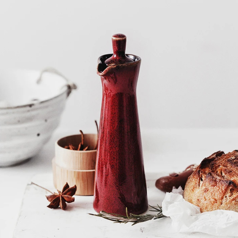 Ceramic Olive Oil Dispenser | Kitchen Pourer 15cm - View 4