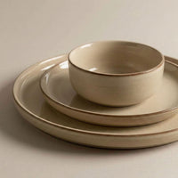 Oatmeal Stoneware Dinner Set | Reactive Glaze thumbnail 3