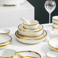 Gold Inlay Porcelain Dinner Set | 4, 6 or 8 Place Settings thumbnail 4