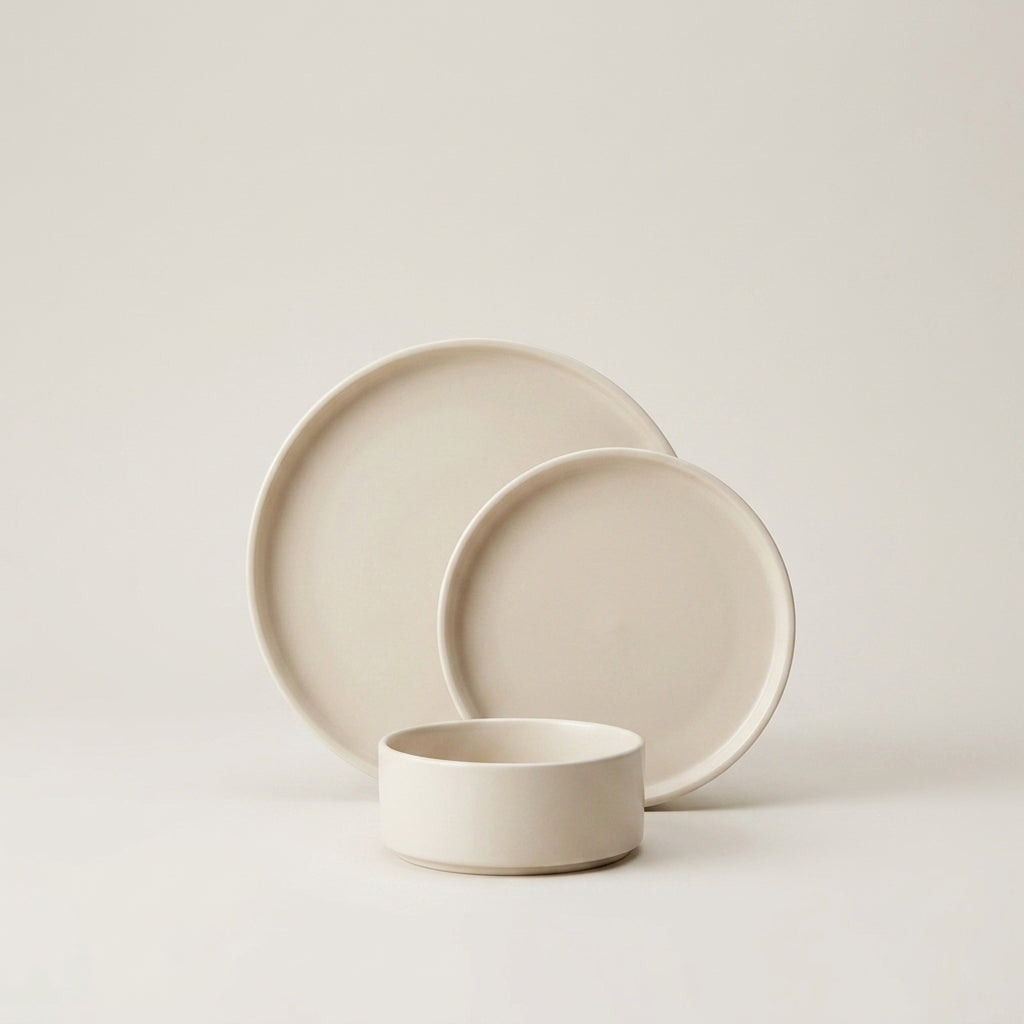 Heirloom Stoneware Dinner Set | Soft Cream — image 2
