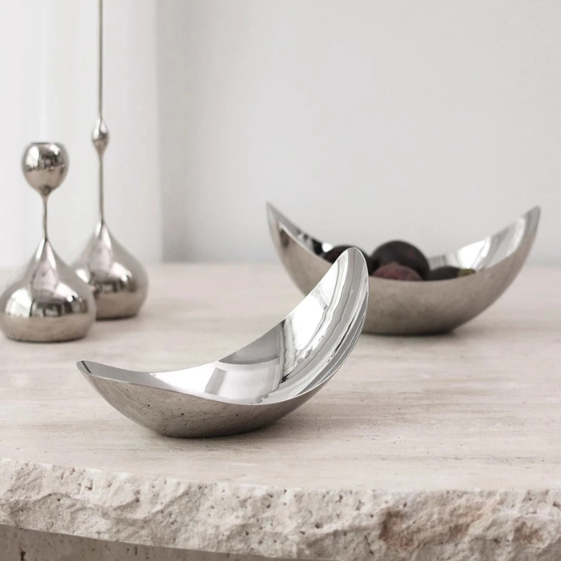 Petal Bowl Collection – Luxury Stainless Steel Designer Fruit Bowls & Serving Trays - View 3