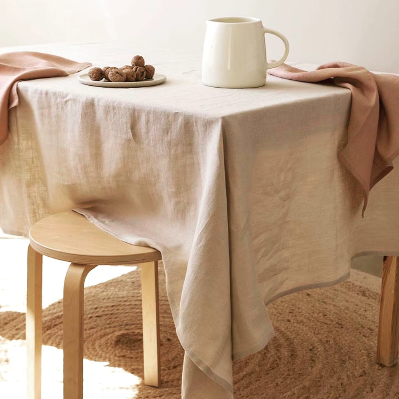 Pure Linen Tablecloth — Natural Fibre — image 3