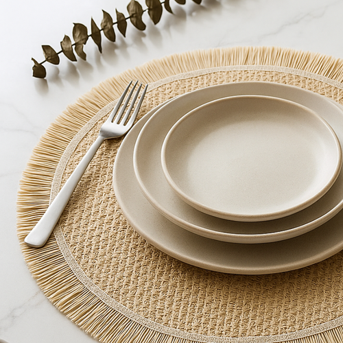 Woven Paper Placemats – Durable Non-Slip Table Set of 4