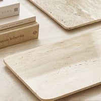 Natural Marble Tray – Beige Travertine Plate for Serving & Decor Organisation thumbnail 8