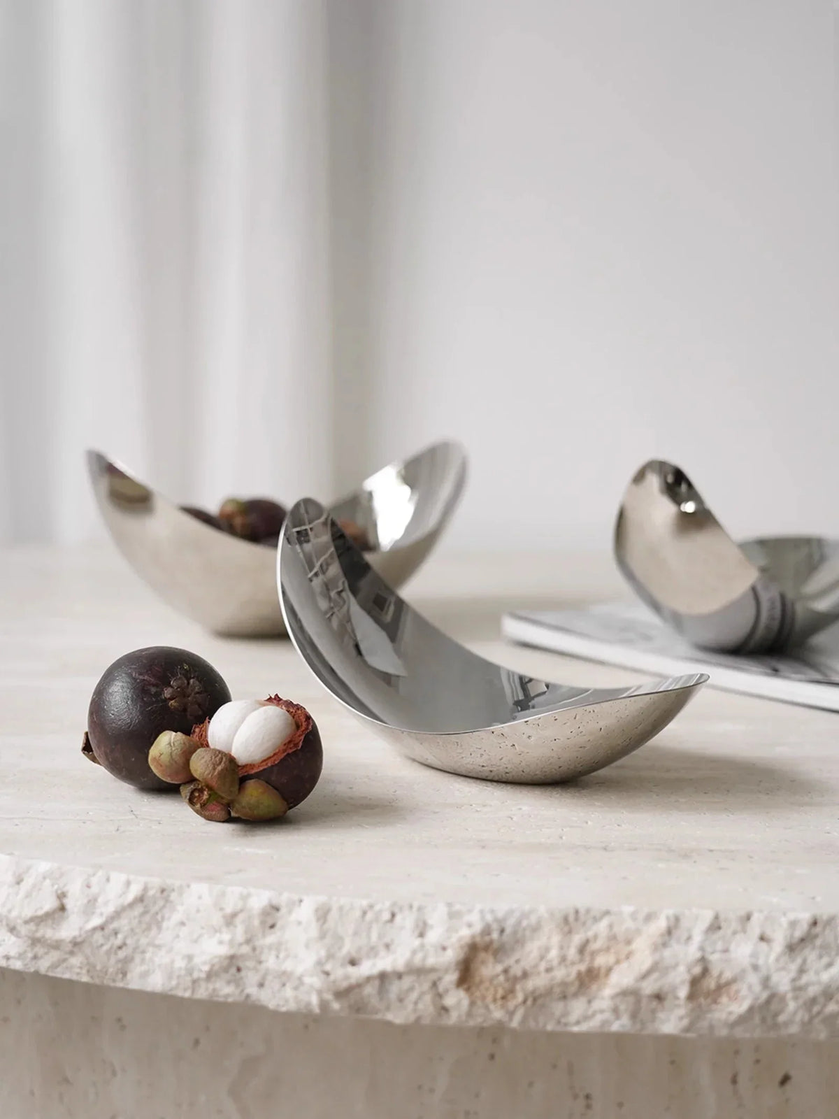 Petal Bowl Collection – Luxury Stainless Steel Designer Fruit Bowls & Serving Trays - View 5