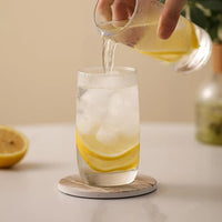 Marble Effect Ceramic Coaster Set – 6pcs with Holder, 10.2cm Drink Coasters for Table Protection thumbnail 4